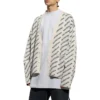 Cardigan mit durchgehendem Logo «Chalky White Black» 736248T32339054