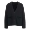 Cardigan mit durchgängigem Logo in derselben Farbe «Schwarz» 720058T16611000