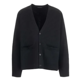Cardigan mit durchgängigem Logo in derselben Farbe «Schwarz» 720058T16611000