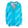 Cardigan mit Logo-Monogramm, lockere Passform «Blue» 625330T31784661