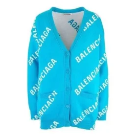 Cardigan mit Logo-Monogramm, lockere Passform «Blue» 625330T31784661