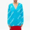 Cardigan mit Logo-Monogramm, lockere Passform «Blue» 625330T31784661