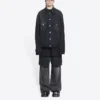 Cities Paris Oversize-Denim-Jacke «Washed Black White» 690198TBP479034