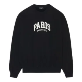 City Paris Sweatshirt mit Rundhalsausschnitt «Black White» 676629TLVL81070