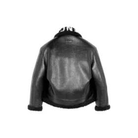Cocoon-Leder-Aviator-Jacke «Black» 646456TKS311069