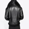 Cocoon-Leder-Aviator-Jacke «Black» 646456TKS311069