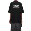 Crew-Print, locker sitzend, kurzärmelig, schwarz 620941TIV741070