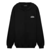 Crew-Shirt mit Alphabet-Aufdruck und Reissverschluss, Unisex, Schwarz 620974TIV751070
