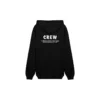 Crew-Shirt mit Alphabet-Aufdruck und Reissverschluss, Unisex, Schwarz 620974TIV751070
