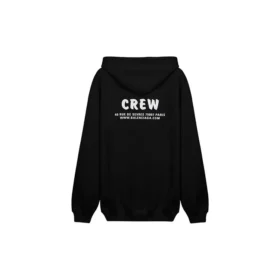 Crew-Shirt mit Alphabet-Aufdruck und Reissverschluss, Unisex, Schwarz 620974TIV751070