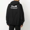 Crew-Shirt mit Alphabet-Aufdruck und Reissverschluss, Unisex, Schwarz 620974TIV751070