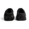 Crocs Pantoletten «Black Fake Fur on Rubber» 720762W0FOU1000