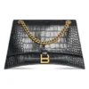 Crush Crocodile Medium Kettenhandtasche «Black» 716393210IX1000