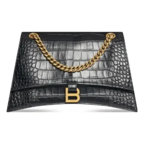 Crush Crocodile Medium Kettenhandtasche «Black» 716393210IX1000