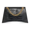 Crush Crocodile Medium Kettenhandtasche «Black» 716393210IX1000