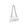 Crush Kleine Kettenhandtasche, gesteppt «Optic White» 716351210J09001