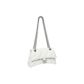 Crush Kleine Kettenhandtasche, gesteppt «Optic White» 716351210J09001