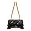 Crush Kleine Kettenhandtasche, gesteppt «Schwarz» 716351210J11000