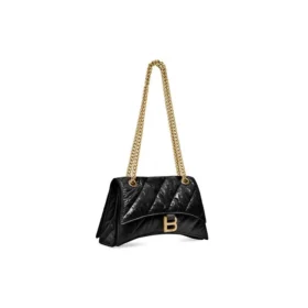 Crush Kleine Kettenhandtasche, gesteppt «Schwarz» 716351210J11000