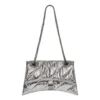 Crush Kleine Kettenhandtasche, gesteppt «Silver» 716351210IW8110