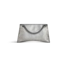 Crush Kleine Kettenhandtasche mit Dirty-Effekt «Silver» 7819202AA6X8110