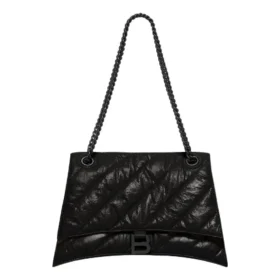 Crush Medium Kettenhandtasche, gesteppt «Black» 716393210IY1000