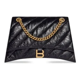 Crush Medium Kettenhandtasche, gesteppt «Schwarz» 716393210J11000