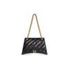 Crush Medium Kettenhandtasche, gesteppt «Schwarz» 716393210J11000