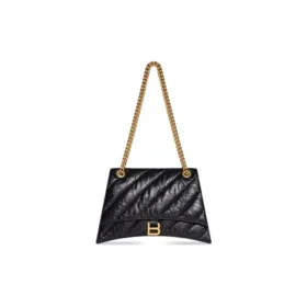 Crush Medium Kettenhandtasche, gesteppt «Schwarz» 716393210J11000