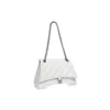 Crush mittelgrosse Kettenhandtasche, gesteppt «Optic White» 716393210J09001