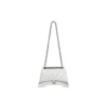 Crush mittelgrosse Kettenhandtasche, gesteppt «Optic White» 716393210J09001