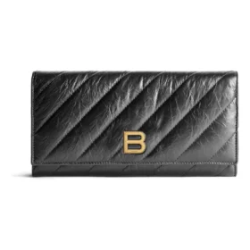 Crush Portemonnaie an Kette, gesteppt «Schwarz» 781723210J11000