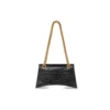Crush Small Chain Bag mit Krokodilprägung «Black» 716351210IX1000