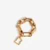 Damen-B-Armband in glänzendem Gold