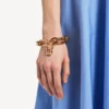 Damen-B-Armband in glänzendem Gold