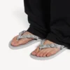 Damen-Cagole-Sandale mit Zehen und Balenciaga-Grau/Kristall Damen-Cagole-Sandale mit Zehen und Balenciaga-Grau/Kristall