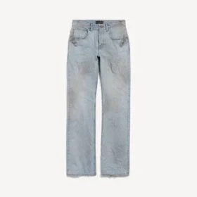Damen-City-Hose mit geradem Schnitt in Hellblau