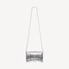 Damen-Geldbörse in Hourglass-Form an Kette in Silber