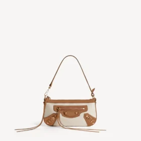 Damen-Geldbörse «Le City» mit Riemen in Beige/Kamel