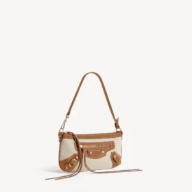 Damen-Geldbörse «Le City» mit Riemen in Beige/Kamel