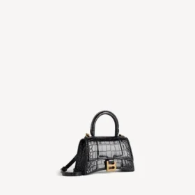 Damen-Handtasche in Hourglass-Form XS in Schwarz
