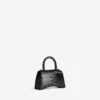 Damen-Handtasche in Hourglass-Form XS in Schwarz Damen-Handtasche in Hourglass-Form XS in Schwarz
