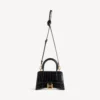 Damen-Handtasche in Hourglass-Form XS in Schwarz Damen-Handtasche in Hourglass-Form XS in Schwarz