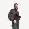 Damen-Handtasche «Rodeo» in mittlerer Grösse, in Hell-Espresso