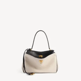 Damen-Handtasche «Rodeo», klein, in Beige/Schwarz