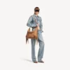 Damen-Hobo-Tasche «Le City» in Mittelgrösse, Farbe Camel