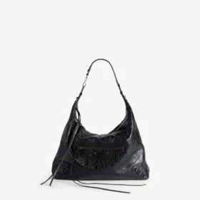 Damen-Hobo-Tasche «Le City» in Schwarz, mittelgross Damen-Hobo-Tasche «Le City» in Schwarz, mittelgross