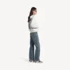 Damen-Hoodie «Salon de Couture» mit Reissverschluss und regulärer Passform in Weiss