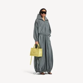 Damen-Jacke mit hohem Kragen in Elefantengrau
