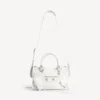Damen-Le-City-Tasche, klein, mit riesigen Nieten und Strasssteinen in Optikweiss Damen-Le-City-Tasche, klein, mit riesigen Nieten und Strasssteinen in Optikweiss